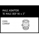 Marley Camlock Male Adaptor to Male BSP 90 x 3" - CAM90F